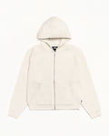WAFFLE CASHMERE ZIP HOOD SWEATER