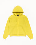 TEXTURED ZIP HOODED SWEATER Yellow