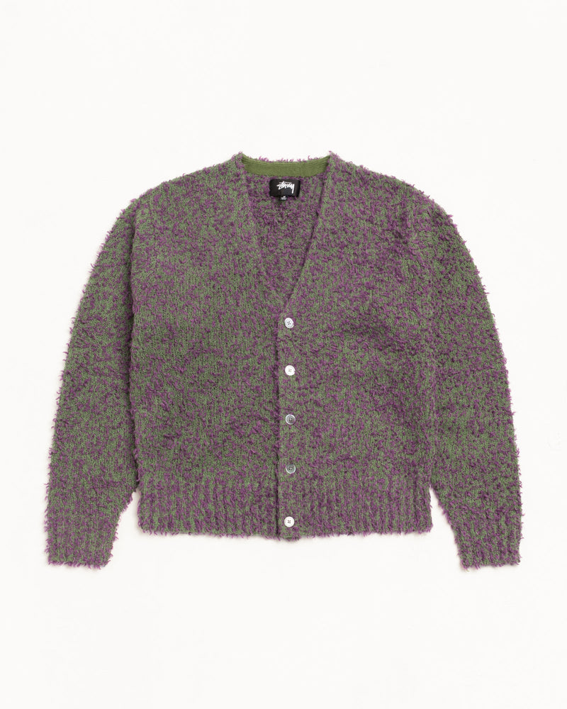 TEXTURED CARDIGAN Purple/Green