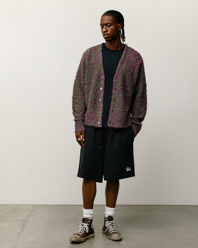 TEXTURED CARDIGAN Purple/Green