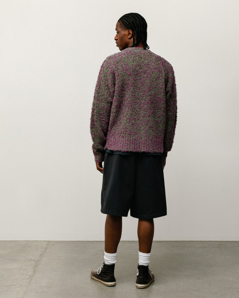 TEXTURED CARDIGAN Purple/Green