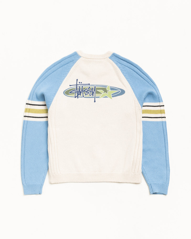 STRIPE RAGLAN CREW