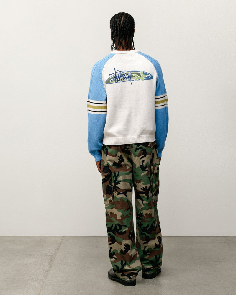 STRIPE RAGLAN CREW