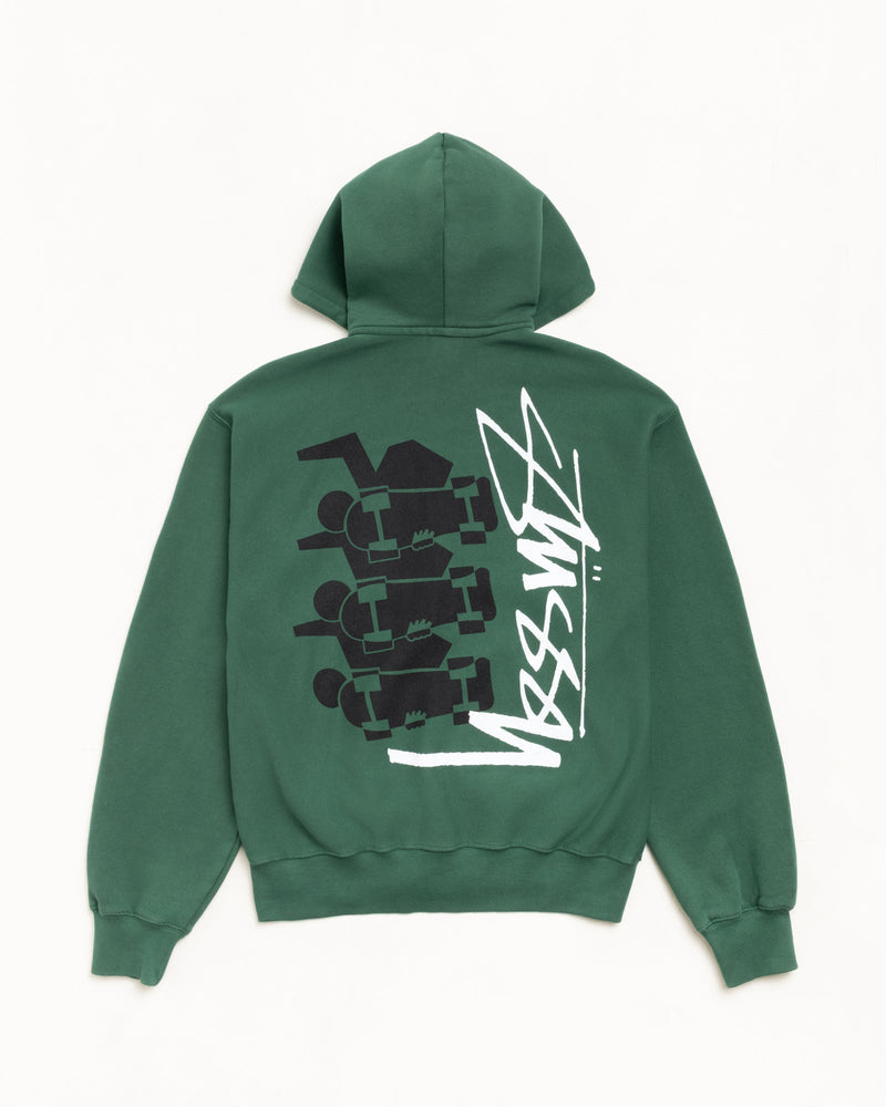 SKATE STACK ZIP HOODIE PIGMENT DYED